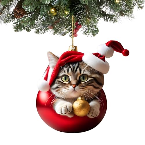 Personalized Cat Ornaments for Christmas Tree,2025 Cute Christmas Tree Decoration,Funny Shatterproof Christmas Ornaments for Indoor Home/Party/Mantel/Car
