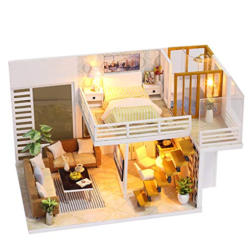LED Lights DIY Dollhouse Children Adult Miniature Wood Doll Miniature Dollhouse LED Lights House Handmade Toys