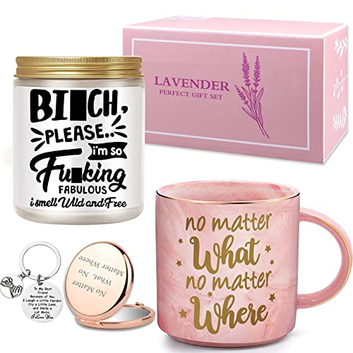 Birthday Gifts For Women Best Friends, Friendship Gifts For Women Bff Bestie Gifts For Friends Female, Sister Gifts From Sister, Lavender Scented Candles Coffee Mug Funny Gifts For Women Her Friends #TOP5