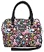 Loungefly x Beauty and the Beast Belle Floral Print Duffel Purse (One Size, Black Multi)
