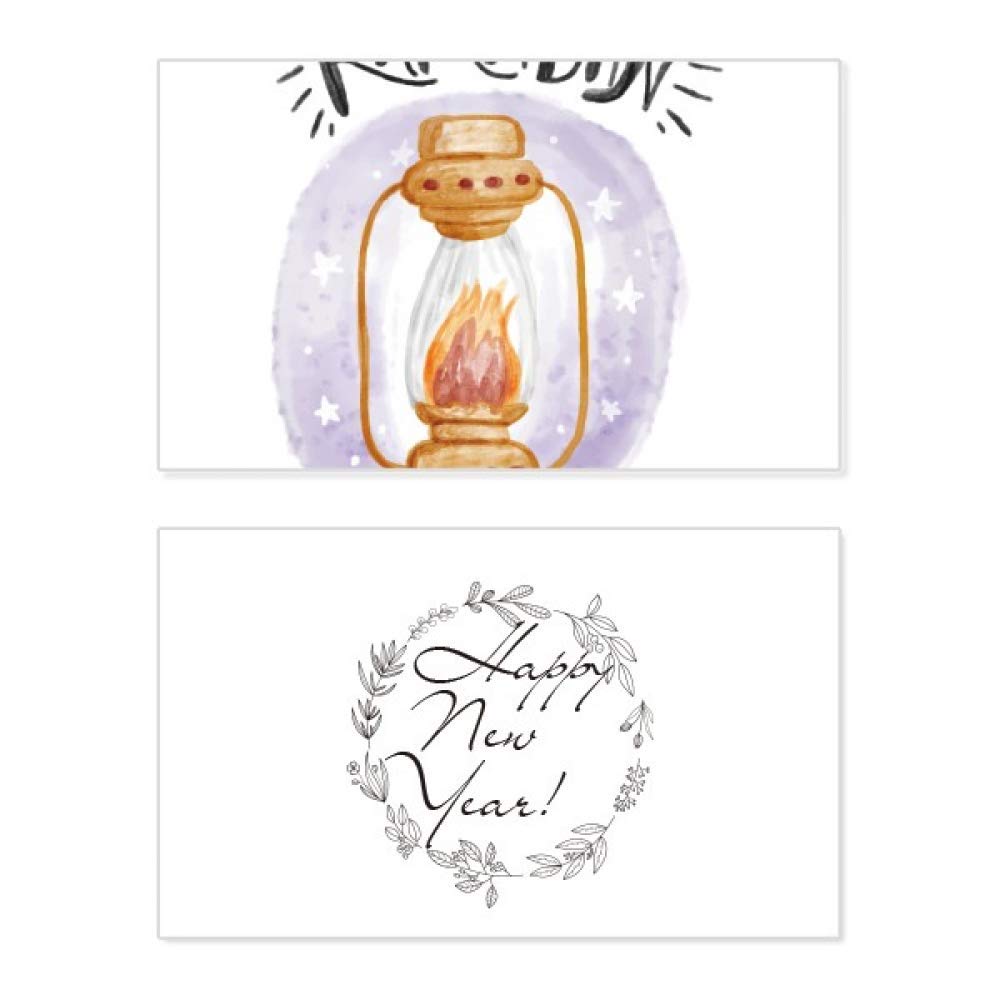 Tarjeta de Año Nuevo con farol de granero infantil que resalta tus mensajes de bendición 5