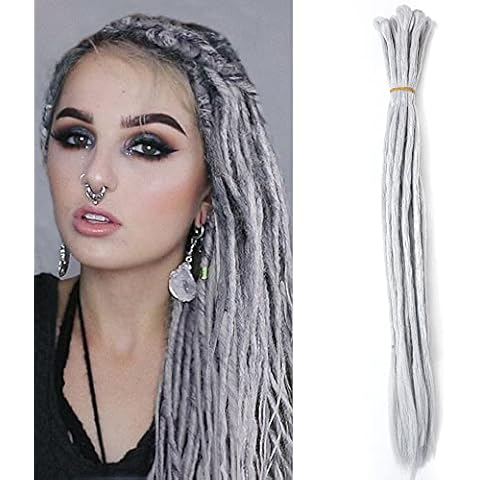 Shinon 15Pcs/20Inch Crochet Dreadlocks Extensions 100% Hip-hop Handmade Synthetic Hair Extensions Twist Braiding Hairpiece For Fashion Goddess Cover