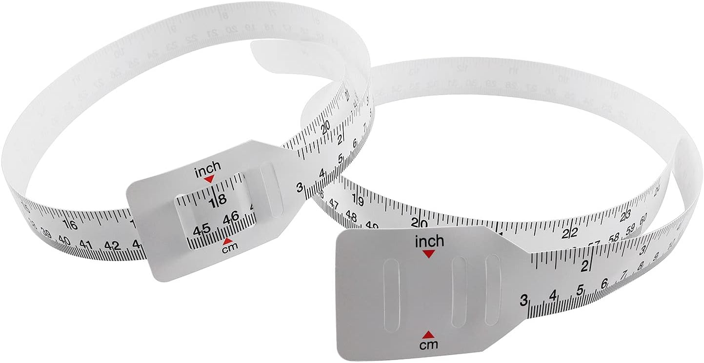 Head Circumference Measuring Tape 2PCS 24x0.79Inch/60x2cm White Baby Head Circumference Measuring Rulers
