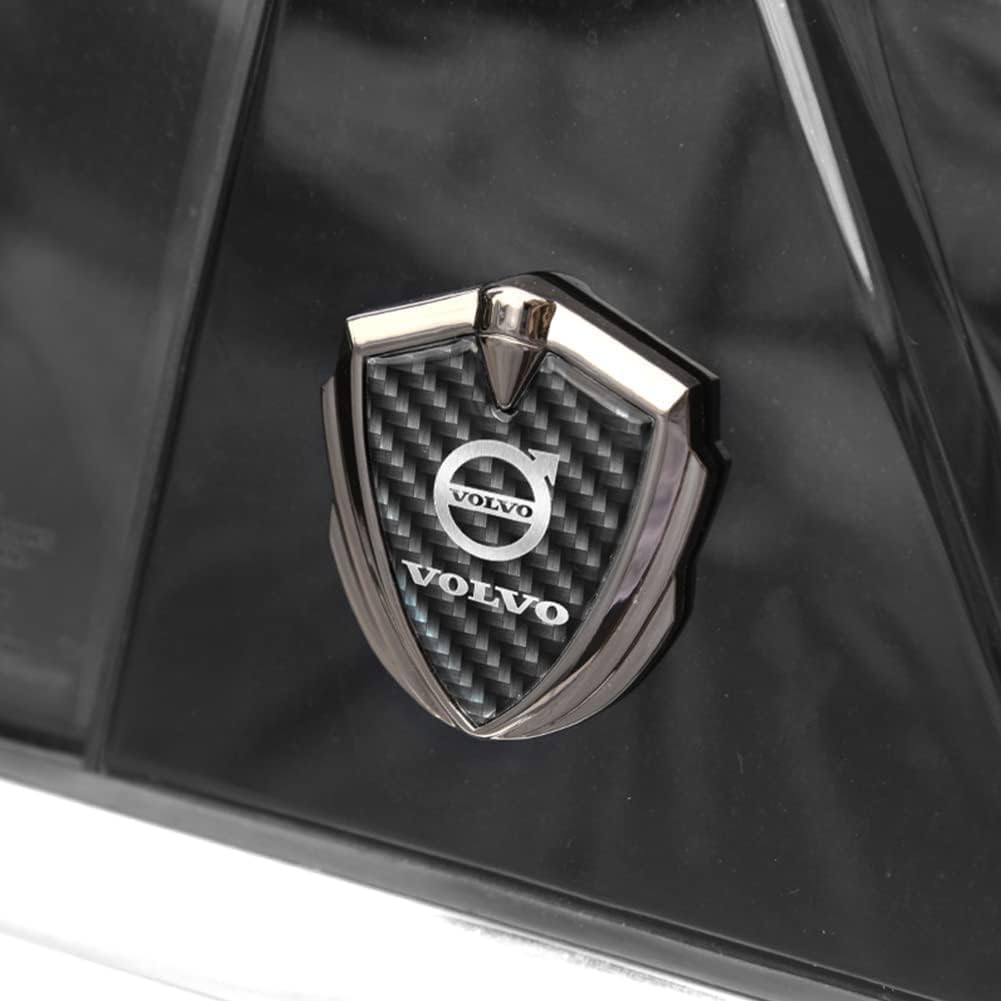 Logo Emblème Badge Volvo 3D Argent - Autocollant Métal Insigne Voiture