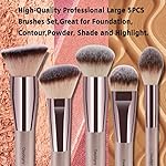Makeup Brushes, Daubigny 16Pcs Complete Premium Synthetic Makeup Brush Set with Professional Foundation Brushes Powder Concealers Eye shadows Blush Makeup Brush for Perfect Makeup (Champagne Gold) - Image 3