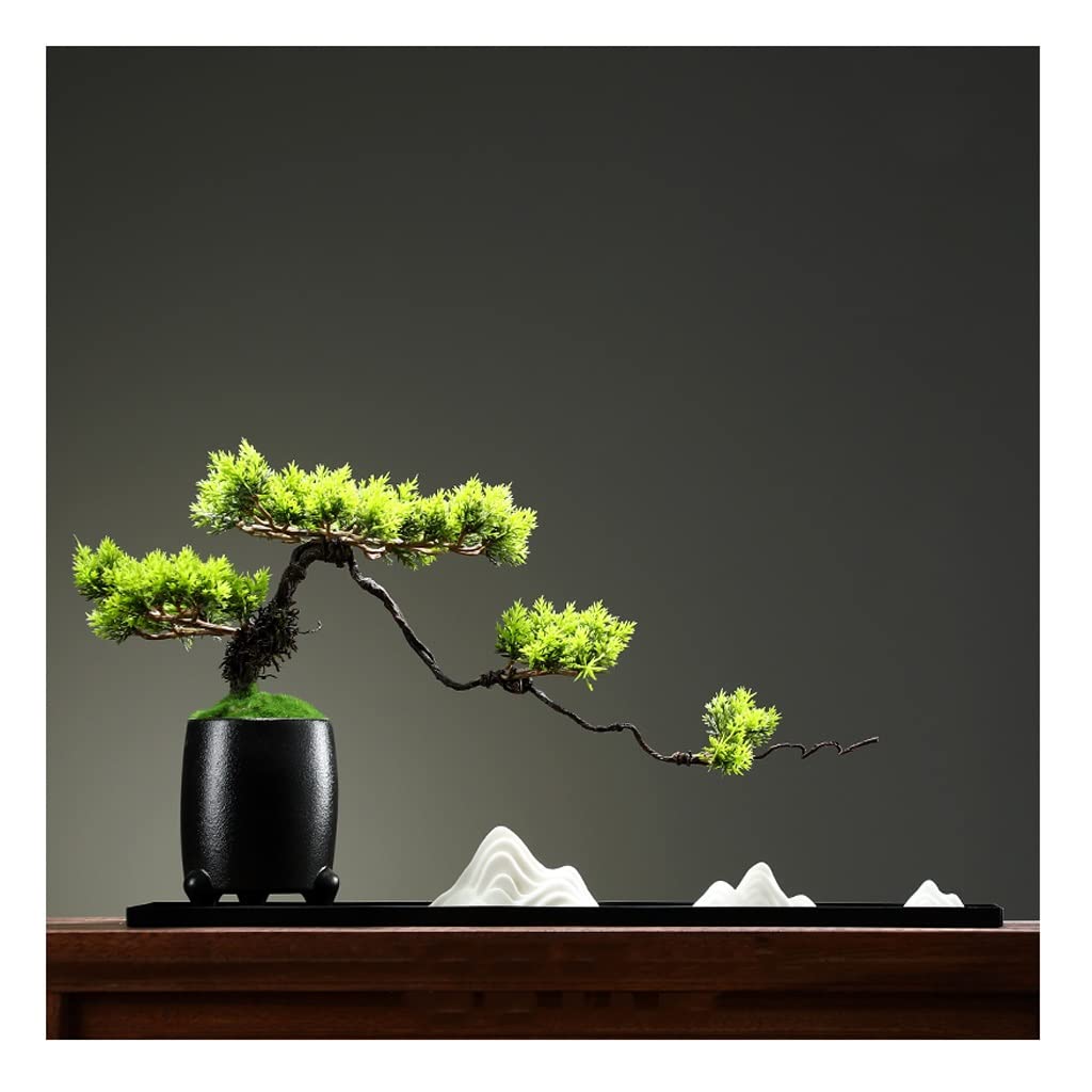 Plantes artificielles dorées haute finition pour ornements de bureau chic
