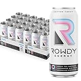 Rowdy Energy Drink, Cotton Candy, Sugar Free, 16 fl oz (Pack of 24) - For a Healthy Lifestyle,...