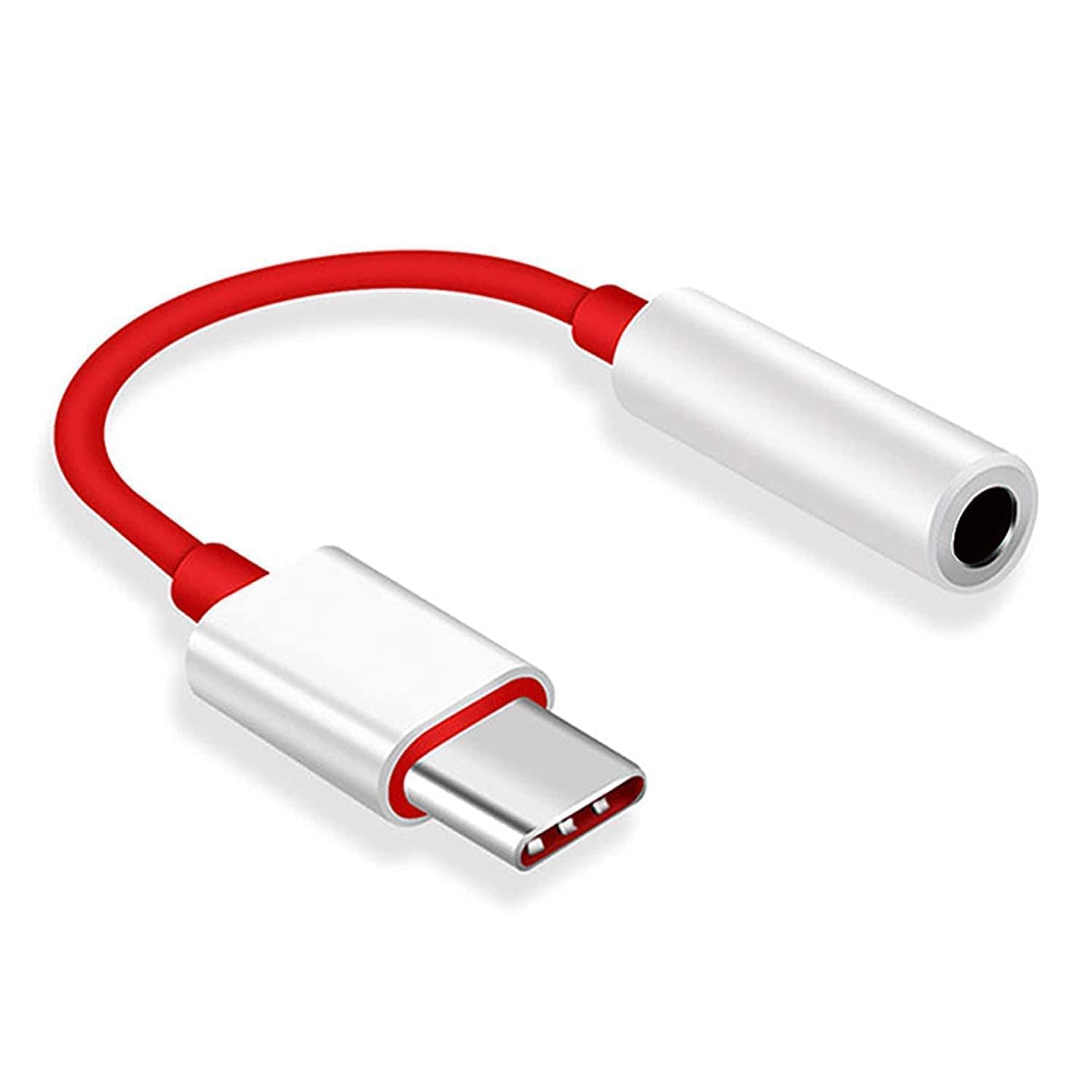 One Plus USB Type C to 3.5mm Audio Jack, car Audio Connector USB Type c, Headphone Converter Cable Stereo Jack Splitter Compatible for Oneplus 12/12R 11/11R 10pro/10T/10R 9 9t 7 7pro Nord (Red Jack)-picture-25