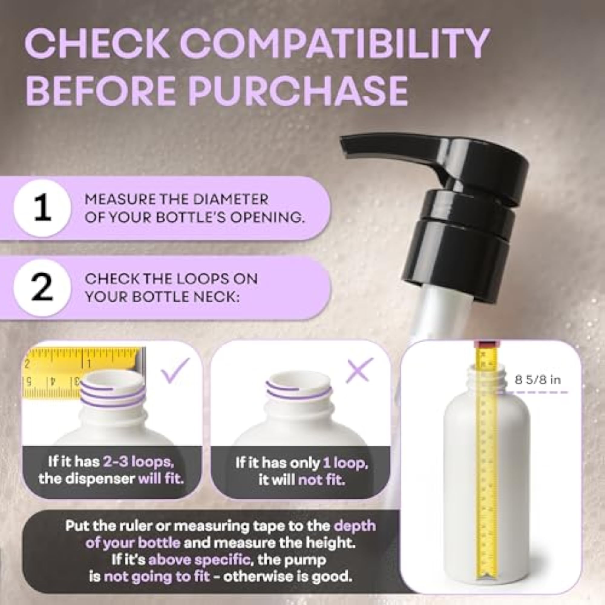 Universal Dispensing Pump for Shampoo & Conditioner 1 L