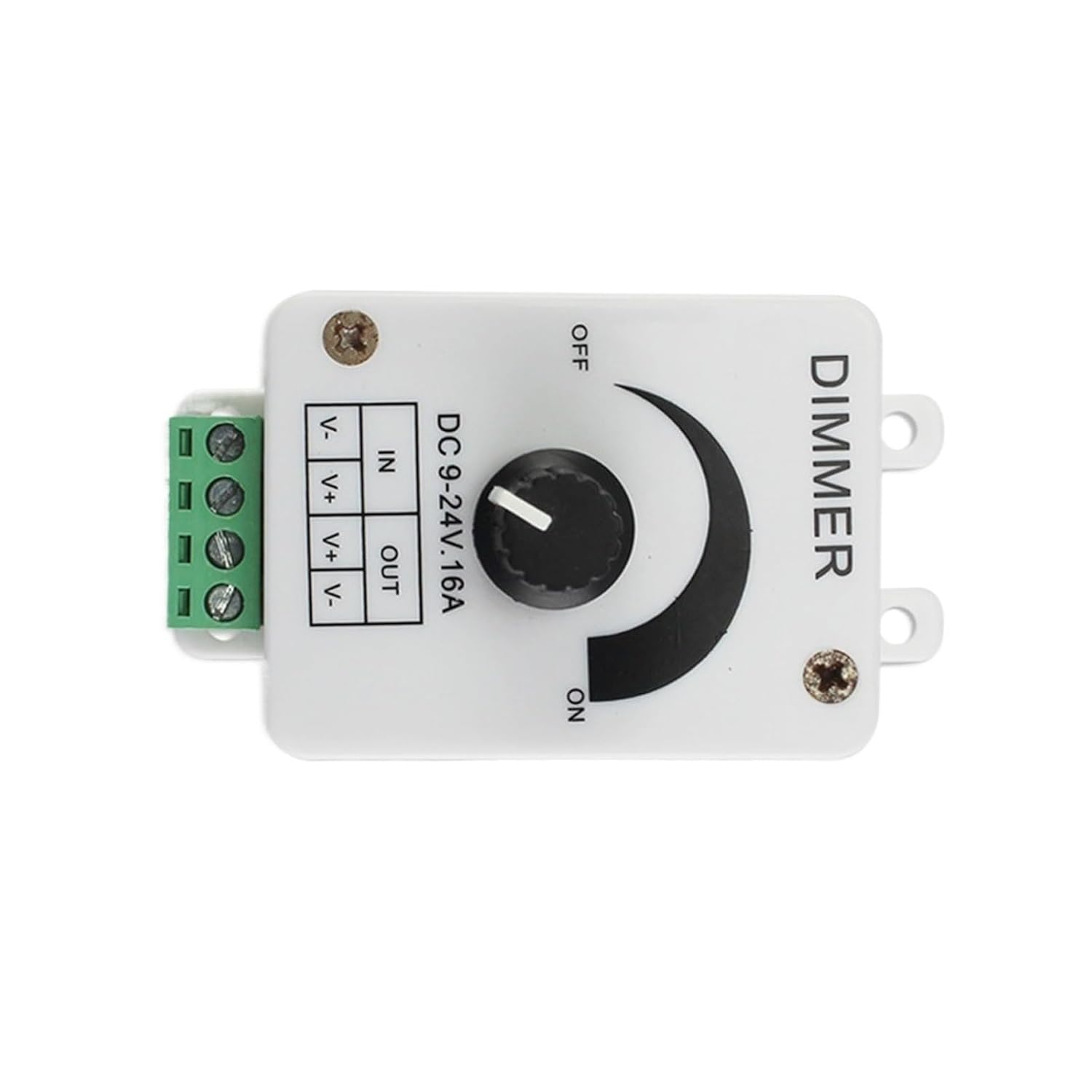 DC9-24V 16A LED dimmer Manual stepless knob Switch Rotating Brightness Adjustable Controller Monochrome Light Strip