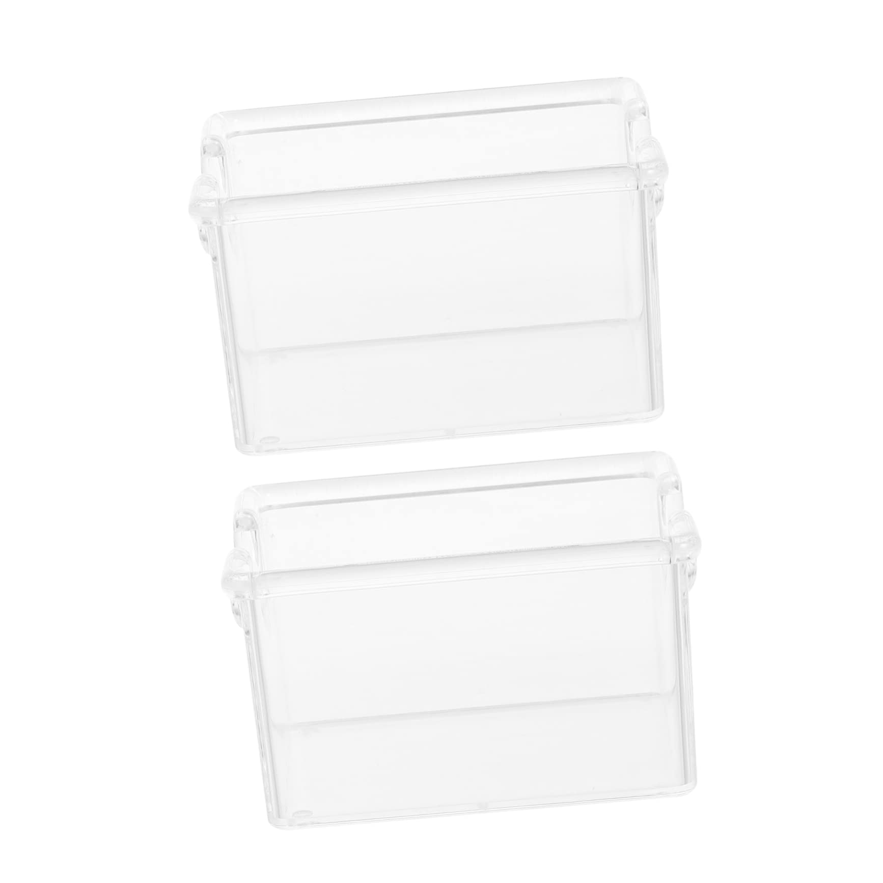 Hemobllo 2Pcs Transparent Tea Bag Box Clear Sugar Packets Storage Organizer for Tea Bags and Condiments and Design for Home Office Use