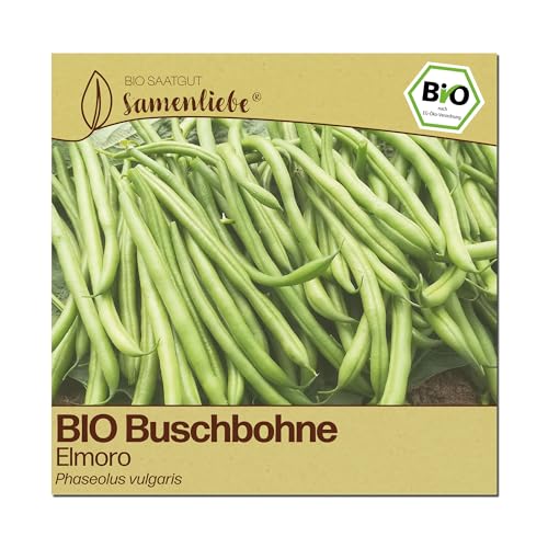 Samenliebe BIO Buschbohnen Samen | Bohne Elmoro - fadenlos - samenfestes BIO Saatgut