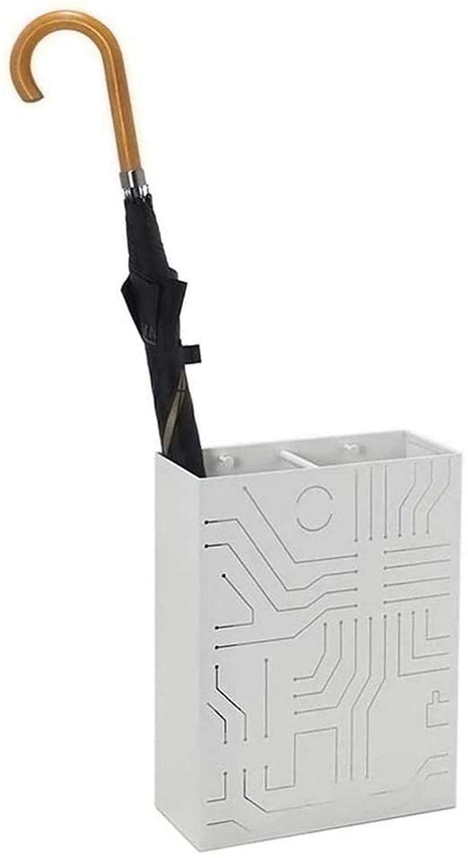 Porte-parapluie carré en métal noir pour rangement de bureau à domicile