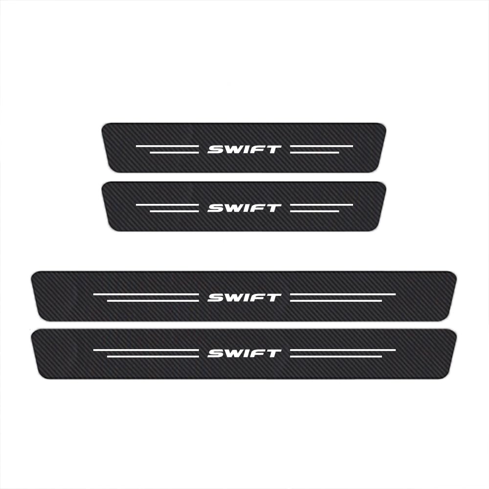 Sdyayfge Normal 4Pcs Kick Plates Car Door Sill Protector,For Suzuki Swift