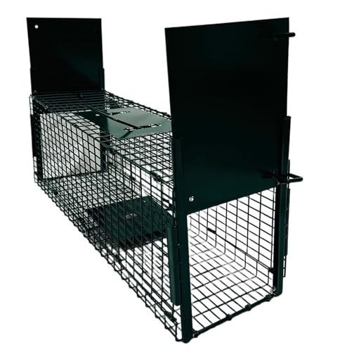 Paladian Tierfalle 60 cm aus Stahl – Für Mäuse, Ratten und andere Nagetiere – Zusammenklappbar, wirtschaftlich und wiederverwendbar – Für den Innen- und Außenbereich – 60 x 18 x 20