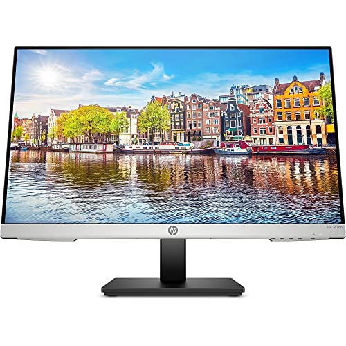 HP 24mh - Monitor de 24' Full HD (1920 x 1080, 60Hz, 5ms, IPS, 16:9, HDMI, VGA, DisplayPort, AMD FreeSync, Antirreflejo, Low Blue Light, Altura e Inclinación Ajustable) Plata y negro
