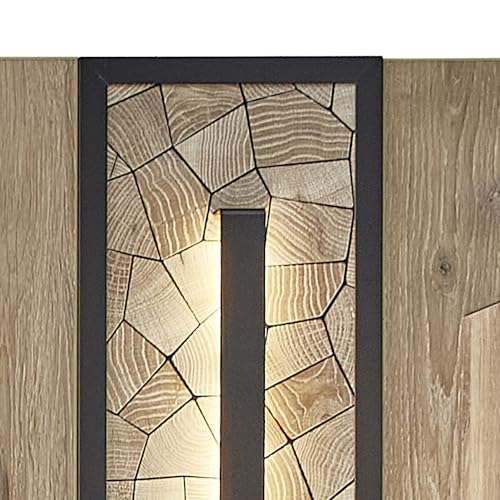 Lomadox Wohnmöbel Set Wohnwand inkl. Beleuchtung braun 5-teilig Modern, 1 Couchtisch, 1 Vitrine, 1 Highboard, 1 Lowboard, 1 Wandboard – Bild 7