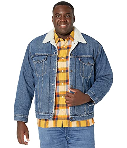 Image of Levi's Men's Sherpa Cotton Blend Standard Length Trucker Jacket