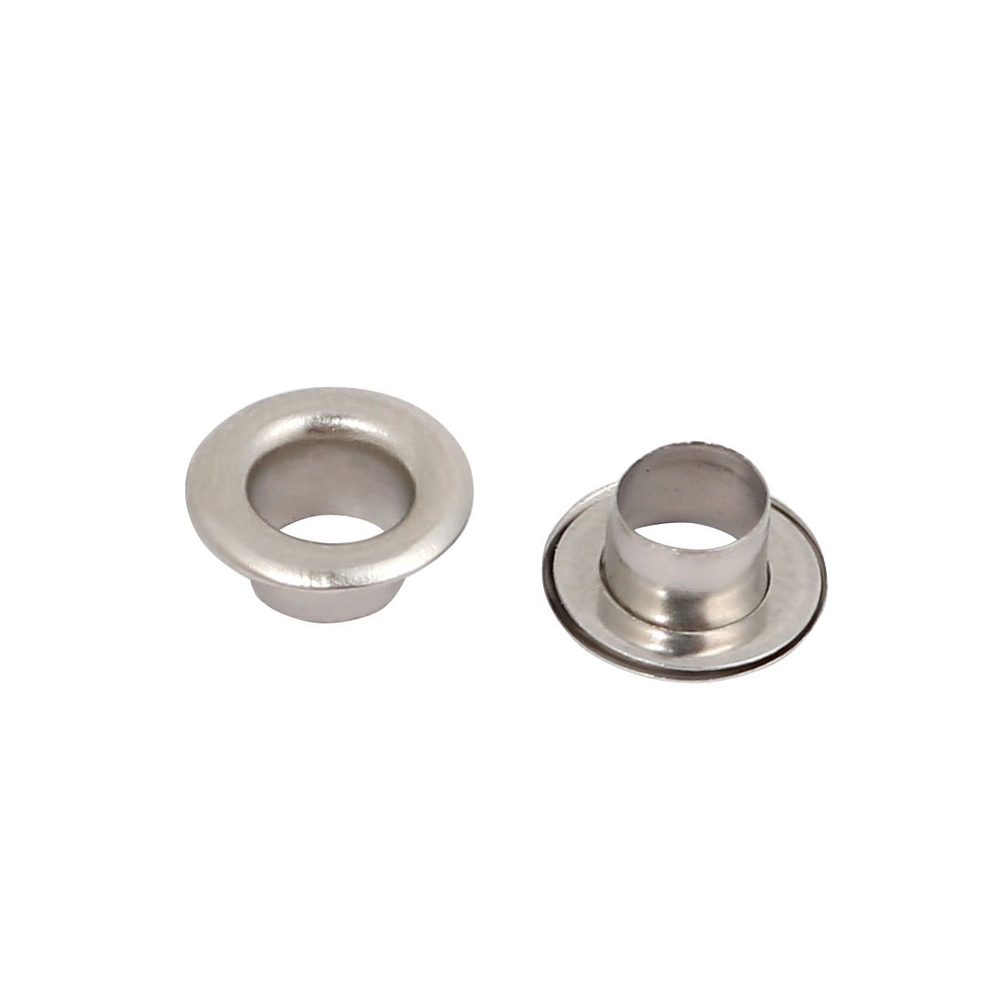 Sourcingmap 100pcs 4.5mm Brass Eyelet Grommets Silver Tone for Clothes Leather Canvas - Image 3