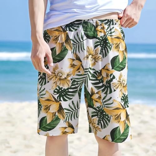 Men's Summer Beach Shorts Summer Outfits Stylish Pattern Casual Wear  Bathing Suit Hawaiian Pants, Suitable for 60-95kg