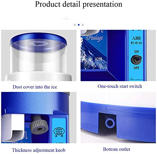 Máquina de hielo portátil con trituradora ajustable y motor de 250W miniatura 6