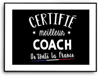 Planetee Affiche Décoration murale intérieur Coach Homme certifié France | Idée Cadeau illustation chambre salon - Poster, Art, Sans cadre | Imprimé en France Format A4