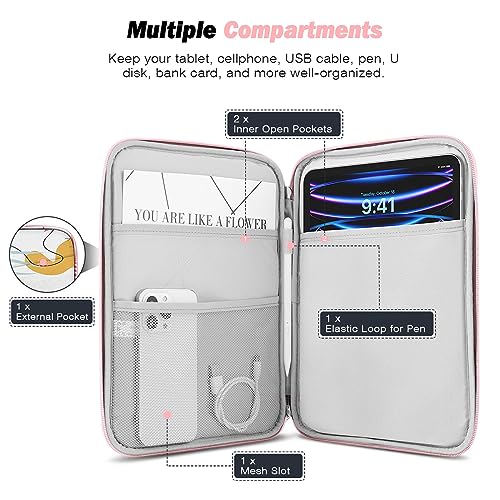 MoKo 9-11 Inch Tablet Sleeve Case, Fits iPad air 5/4 10.9" 2022, iPad Pro 11 M2 2022-2018, iPad 10th 10.9 2022 - Image 3
