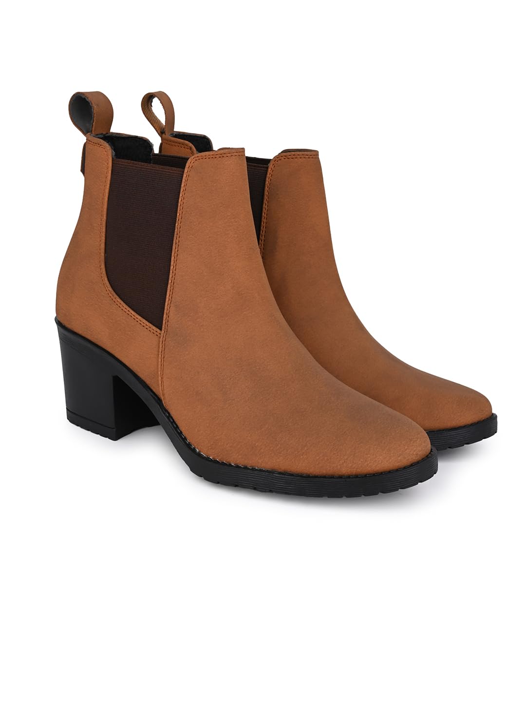 Women's Chelsea Boots | Stylish Block Heel Ankle Boots with Elastic Side Panels | Comfortable Slip-On Casual & Formal Footwear | Durable Non-Slip Sole for Everyday Wear (UK Footwear)-image-25