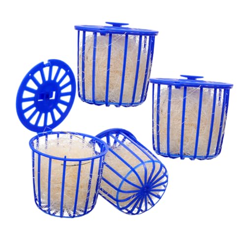 HAPINARY 4pcs Parrot Nesting Box Durable Bird Breeding Nest for Parakeets and Finches Cozy Hut Design for Nesting and Feeding Sturdy Bird House Supplies