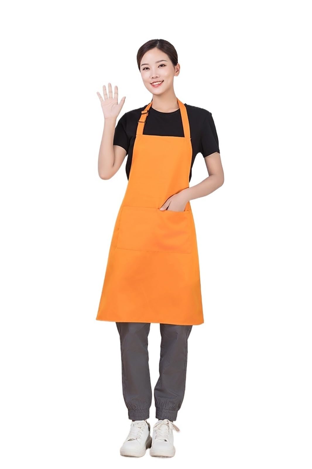 Delantal De Cocina Delantal de Catering, delantal de cocina for mujer y hombre, delantal de trabajo de Chef for parrilla, restaurante y cafeterías, 2 uds. Para Barbacoa，Cocinar，Hornear(Yellow)