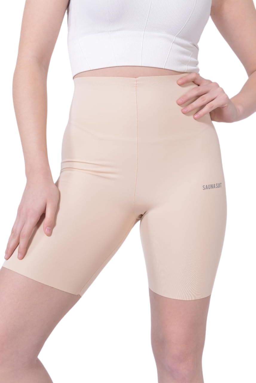SAUNA SUIT Kadın Yüksek Bel Göğüs Altı Ve Diz Üst Bacak Toparlayıcı Sıkılaştırıcı Lazer Kesim Paçalı (2XL/3XL)