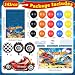 134Pcs Wheels Race Car Birthday Party Supplies Race Cars Balloon Garland Arch Kit Backdrop Tablecloth Monster Truck Wheels Checkered Foil Balloons Racing Signs bDecorations