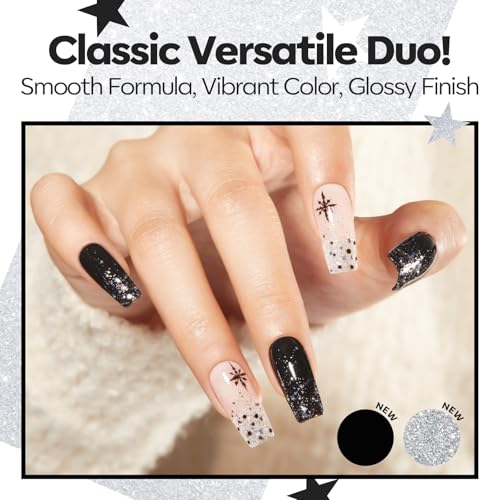 Kit de esmalte en gel negro con lámpara UV 3 en 1 miniatura 3