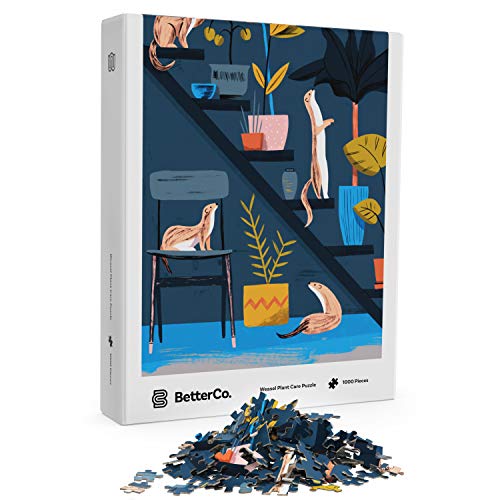 BetterCo. - Weasel Plant Care Puzzle 1000 Piece - Difficult Jigsaw Puzzles 1000 Pieces - Challenge Yourself with 1000 Piece Puzzles for Adults, Teens, and Kids
