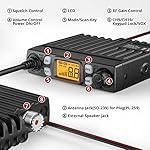 Radioddity CB-27 Pro CB Radio 40-Channel Mini Mobile with AM FM Instant Emergency Channel 9/19, 4W Power Output, LCD Display, VOX, RF Gain, and Handheld Mic - Image 3