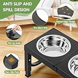 Aystkniet Raised Dog Bowls for Small Medium Large Dogs, 5 Height Adjustable Dog Bowl Stand to 8cm 23cm, 27cm, 31cm, 35cm, with 2 Stainless Steel Dog Food Bowl, Elevated Dog Bowls for Traveling - Image 5
