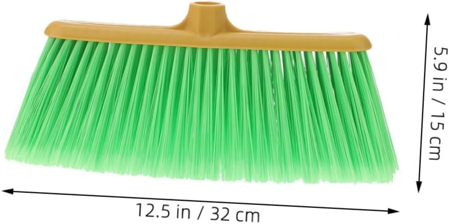 Cleaning Broom Head Replacement 2pcs Plastic Floor Broom Head Broom Parts Refill Part Green for Home Office