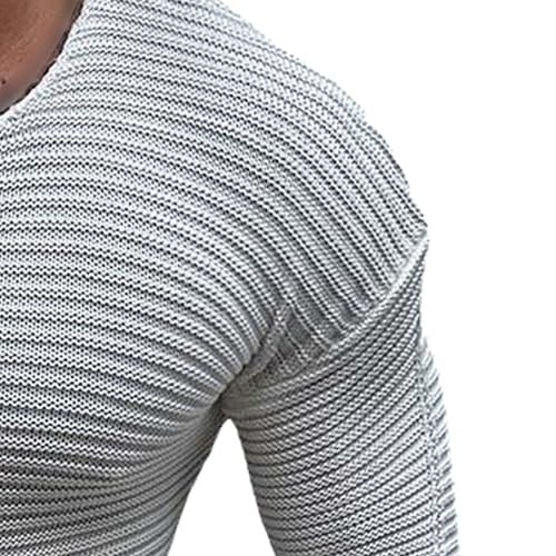 Men's Basic Solid Knitted Pullover Slim Fit Crew Neck Knit Sweater Fall Casual Long Sleeve Male Knits Sweaters3