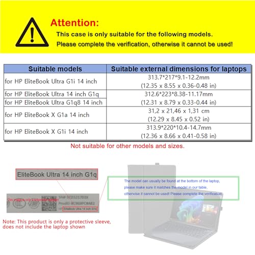 Funda para laptop de 14 pulgadas para HP EliteBook miniatura 2