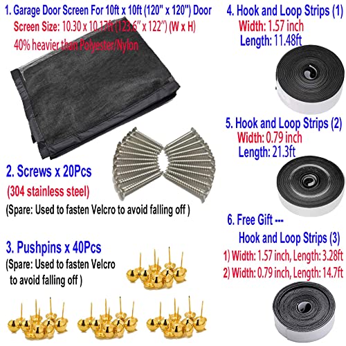 Image of Magnetic Garage Door Screen 10x10ft for 1 Car