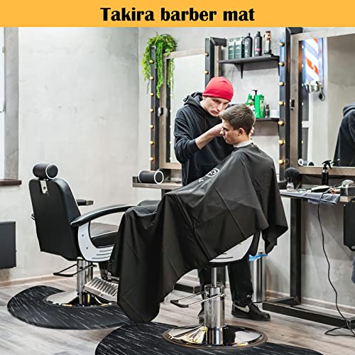 Barber Mat 3'X5' -1/2" Thick,Soft Anti Fatigue Salon Mats For Hair Stylist,Semi-Circular Salon Floor Mats,Barber Floor Mats For Hair Stylist，Salon Chair Mat（Wear-Resistant And Easy To Clean） #TOP7