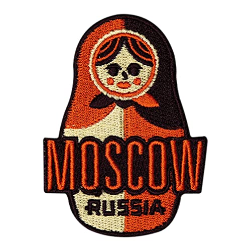 Vagabond Heart Moscow Patch - Matryoshka Doll Gift - Moscow Russia Souvenir - Nesting Dolls Iron On Travel Badge