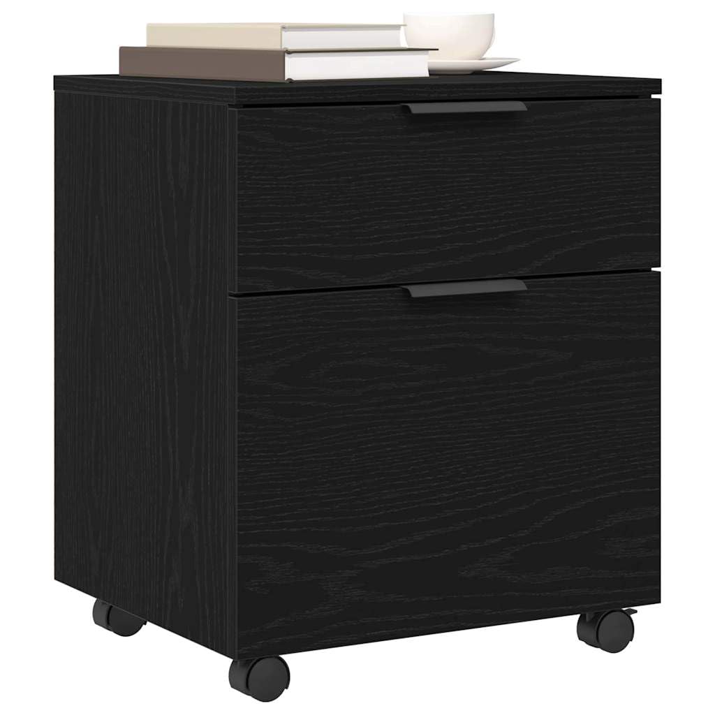 Genérico Gabinete para Archivos con cajón Roble Negro 45 x 38 x 54 cm,Mobiliario,Armarios y almacenamiento-862771