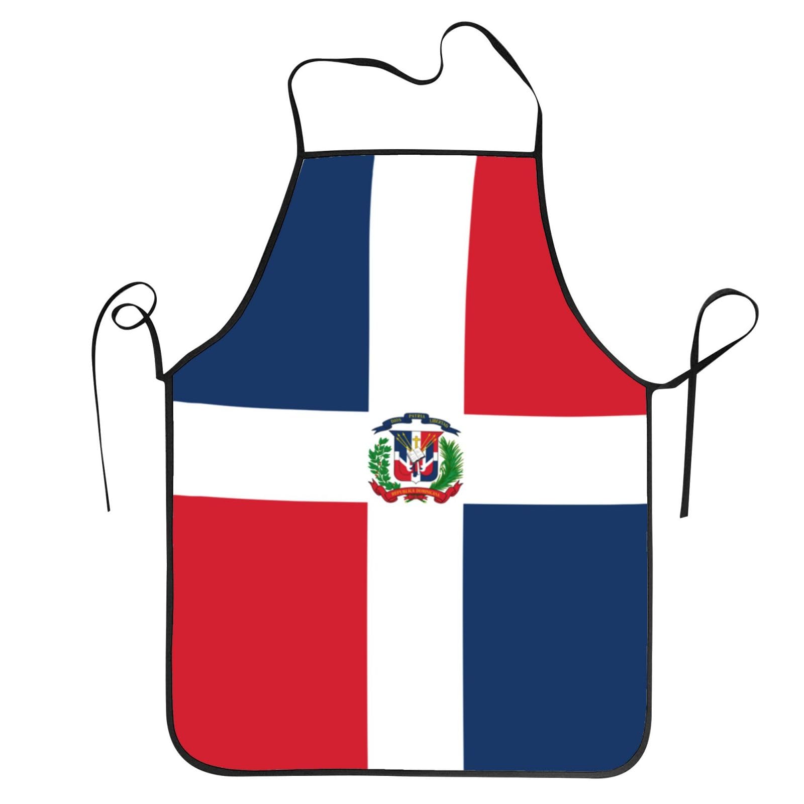 Melbrakin Men's Dominican Republic Flag Aprons For Wo For Kitchen Cooking Baking Bbq Chef Apron