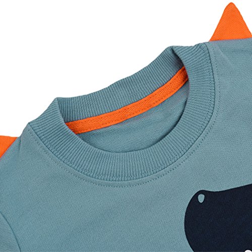 Boys Dinosaur Sweatshirts Toddler Long Sleeve T-Shirts Pullover Cartoon Tee Sport Tops For Kids 6T #TOP2