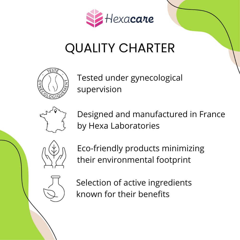 Hexacare Feminine Wash for Sensitive Skin – pH Balanced Intimate Wash, Soothing Cleansing Gel, Helps with Irritation & Discomfort, Soap-Free, Made in France, 6.7 Fl Oz