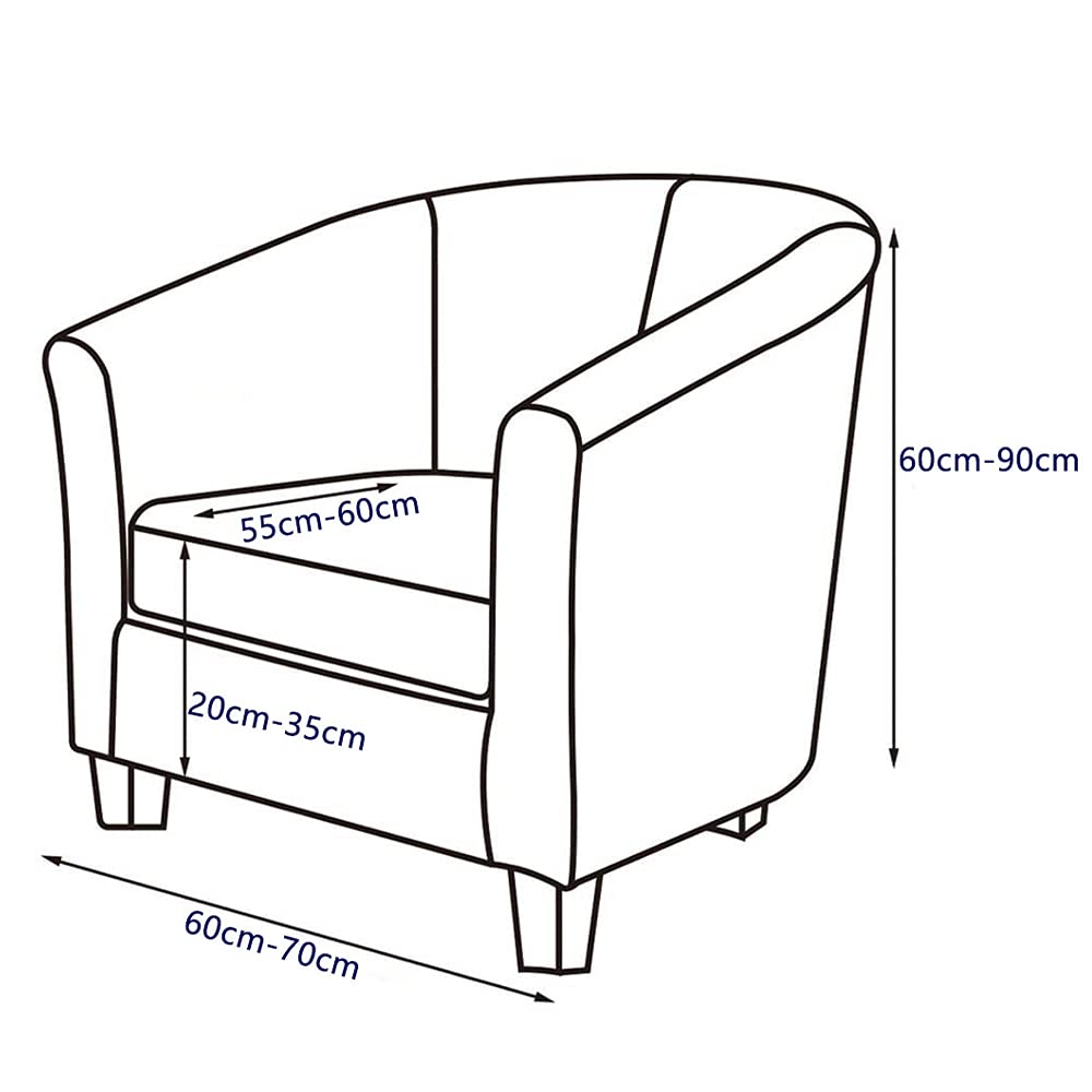 Housse de Chaise Chesterfield Cabriolet 2 pièces Housse Fauteuil Housses Chaise de Club Extensible Couvre Chaise Tullsta Cabriolet