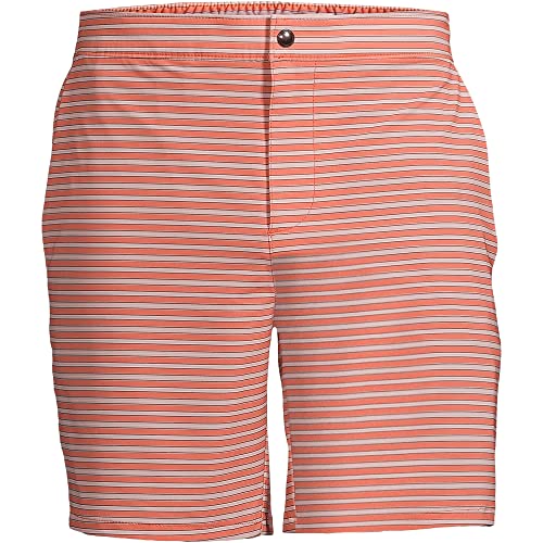 Lands' End Men's Sunset Swim Short 7 Inch Orange/Cobalt Stripe Regular XX-Large3