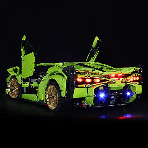 LED Light Kit for Lego Set 42115 Technic Lamborghini Sián FKP 37 Car Building Blocks Model,DIY Install Light Toy Gift for Adults Boys Girls (Lights Only,No Bricks)