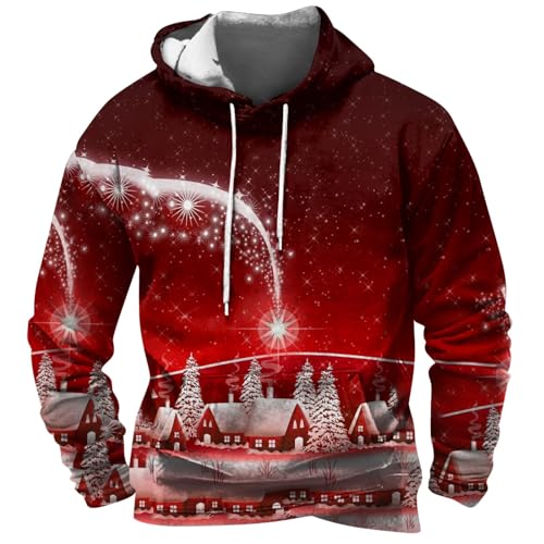 Weihnachten Hoodie Herren Freizeit Lustig Fashion Pullover Trendy...